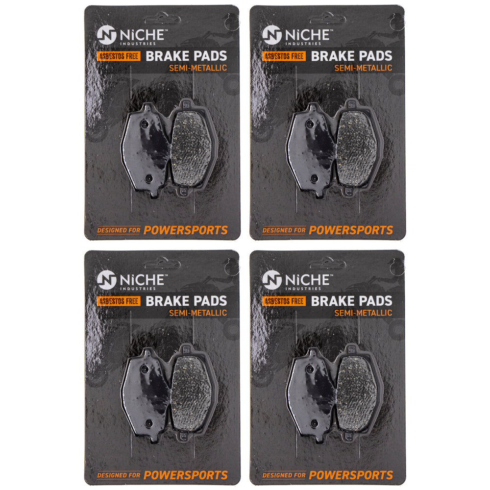 Front Semi-Metallic Brake Pad Set 4-Pack for zOTHER Yamaha XT350 TTR225 Tri Serow NICHE 519-KPA2456D