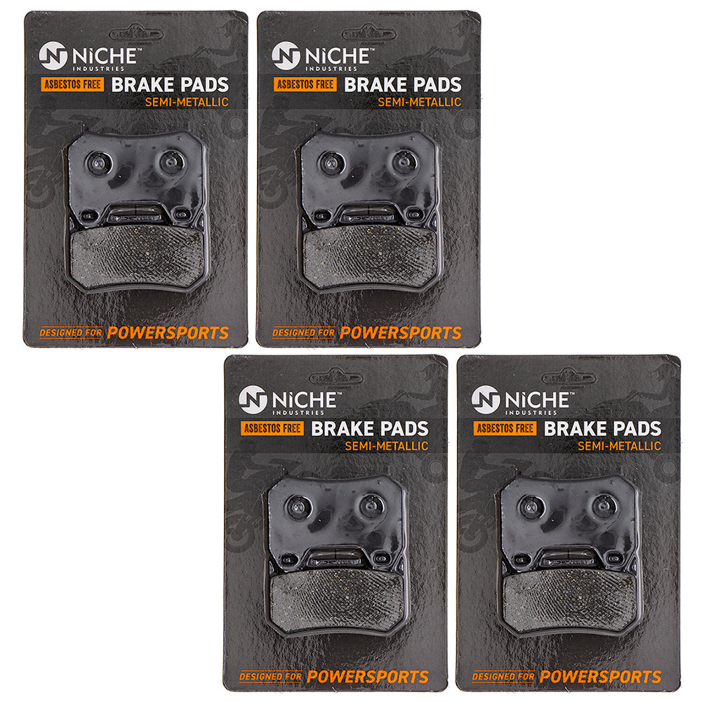 Rear Semi-Metallic Brake Pad Set 4-Pack for zOTHER BMW R1200CL K1200LT 34217680375 NICHE 519-KPA2457D