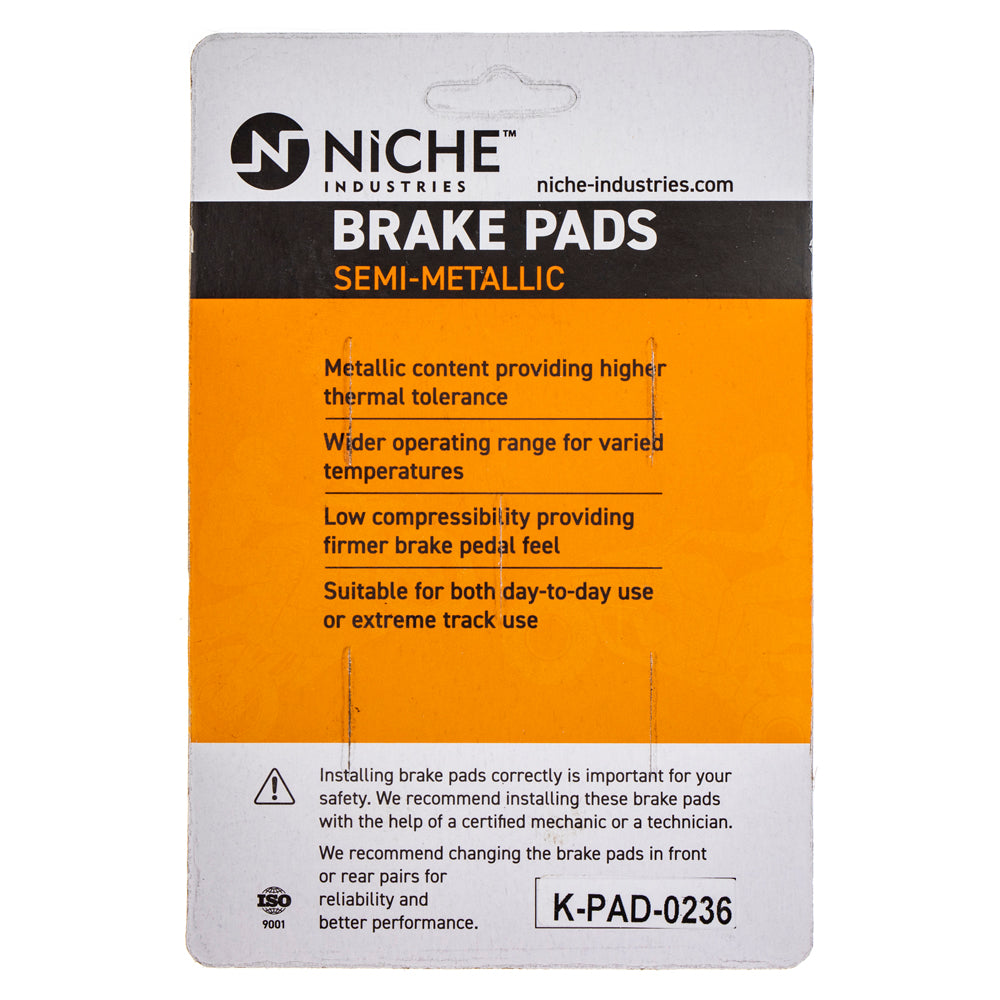 NICHE 519-KPA2458D Brake Pad for zOTHER Yamaha SRX600 SRX250 Seca