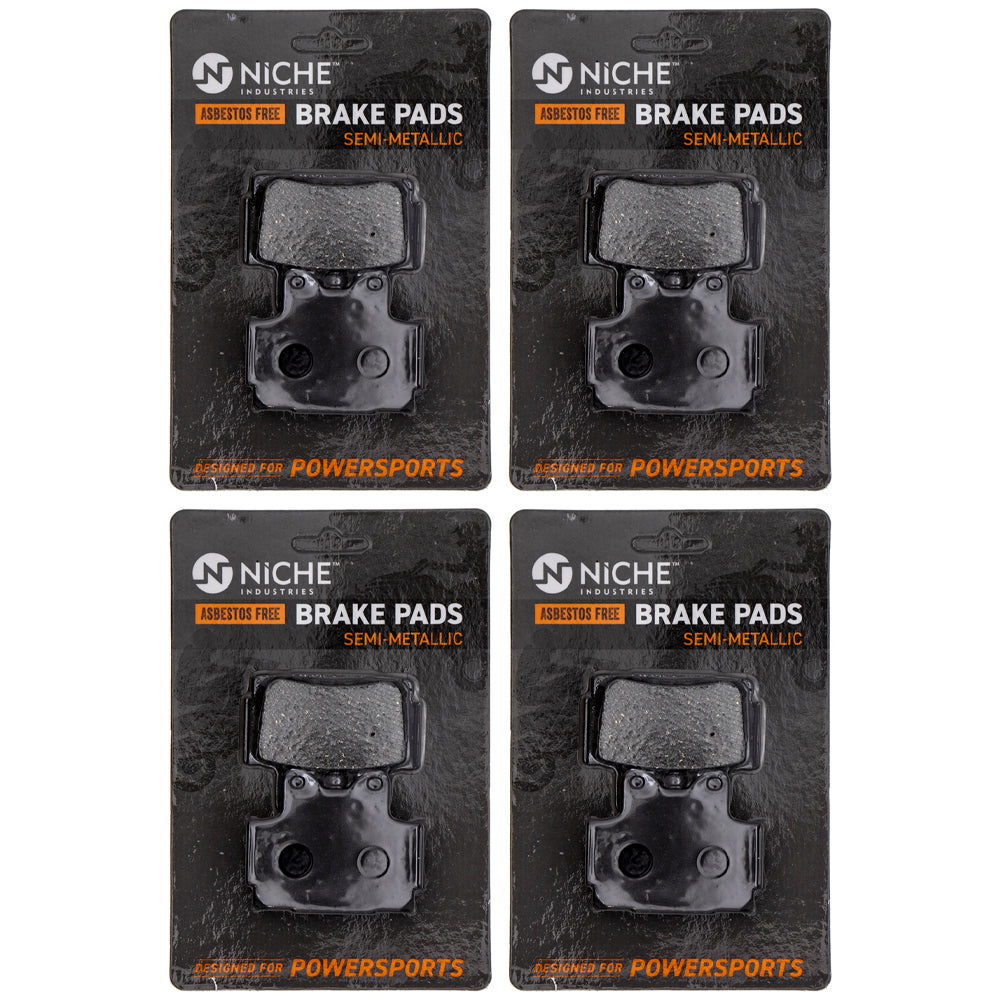 Rear Semi-Metallic Brake Pad Set 4-Pack for zOTHER Yamaha SRX600 SRX250 FZR400 FZ600 NICHE 519-KPA2458D