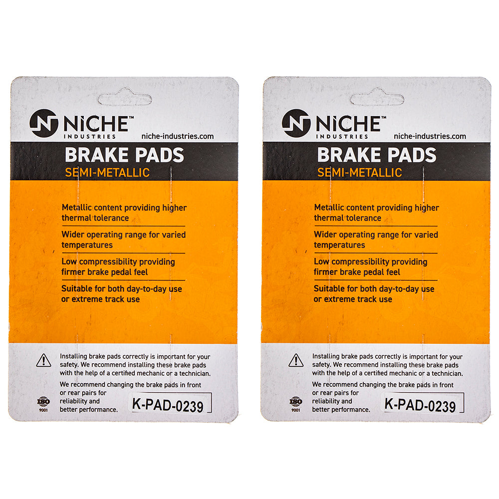 NICHE 519-KPA2451D Brake Pad Set 2-Pack for zOTHER Shadow Rebel