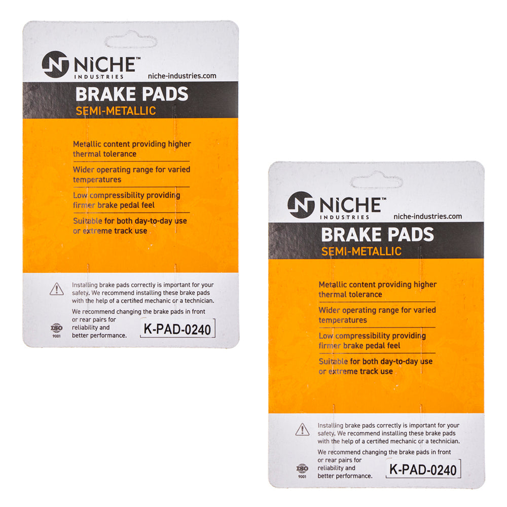 NICHE 519-KPA2462D Brake Pad Set 2-Pack for KTM 65 60 46013016000