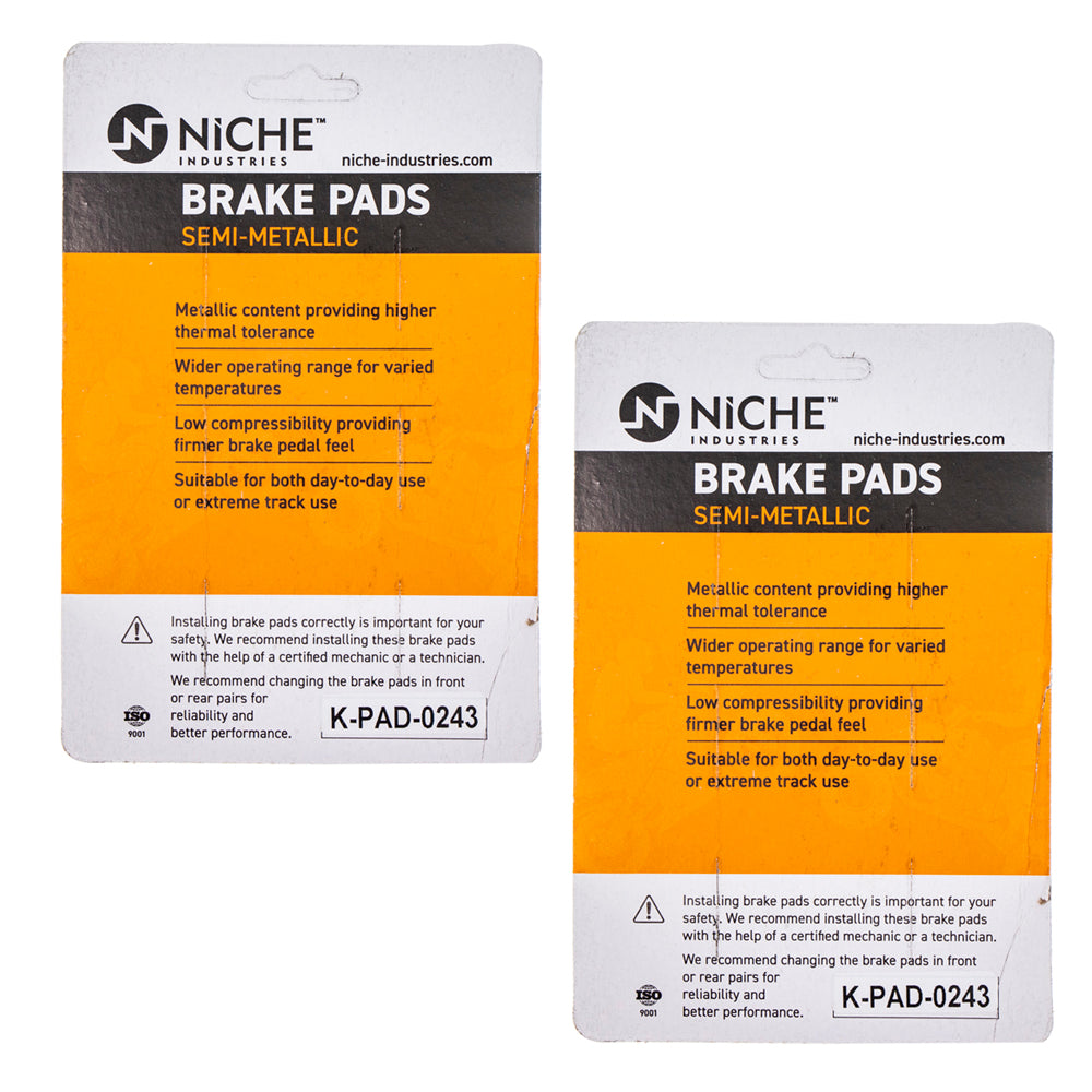 NICHE 519-KPA2465D Brake Pad Set 2-Pack for KTM Freeride 85 200 105