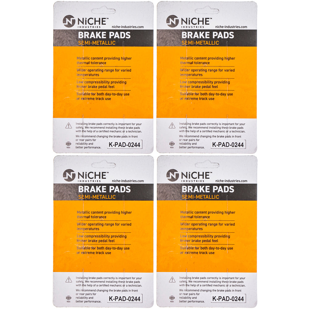 NICHE 519-KPA2466D Brake Pad Set 4-Pack for zOTHER Triumph KTM Speed