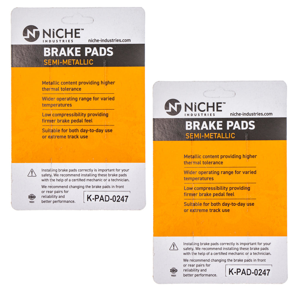 NICHE 519-KPA2469D Brake Pad Set 2-Pack for KTM 65 60 46013090000