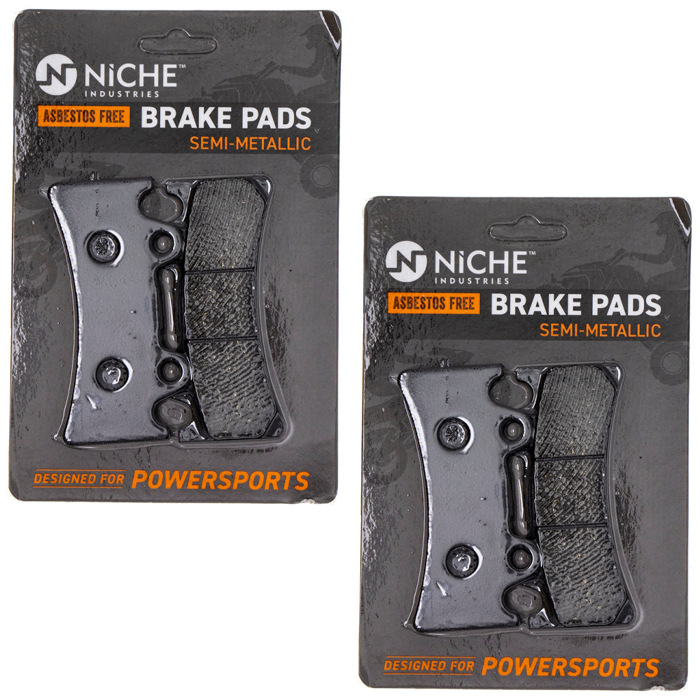 Front Semi-Metallic Brake Pad Set 2-Pack for zOTHER Yamaha YZF750R FZR1000 4FM-W0045-30-00 NICHE 519-KPA2472D