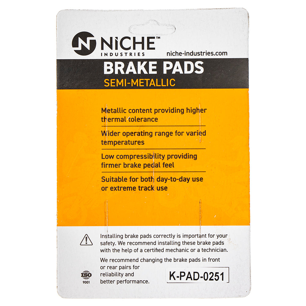 NICHE 519-KPA2473D Brake Pad for Yamaha YZF MT-03 1WD-25805-00-00