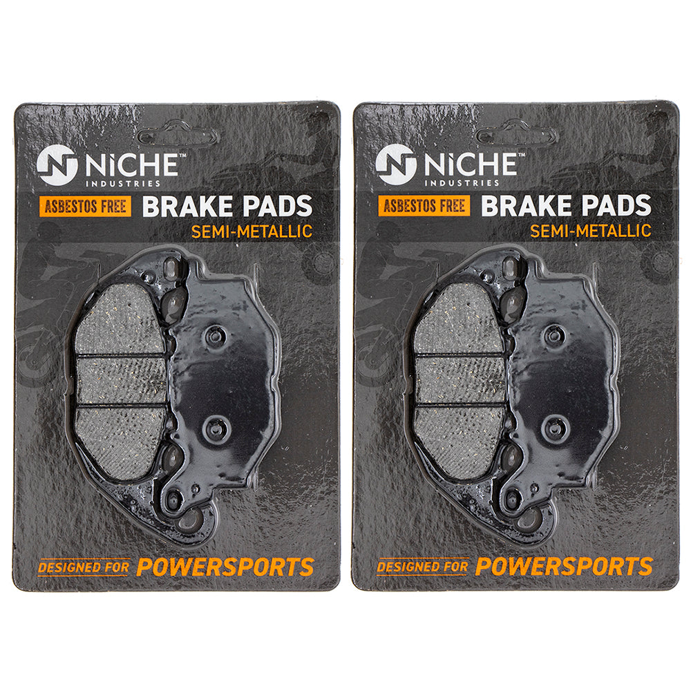 Front Semi-Metallic Brake Pad Set 2-Pack for Yamaha YZF 1WD-25805-00-00 NICHE 519-KPA2473D