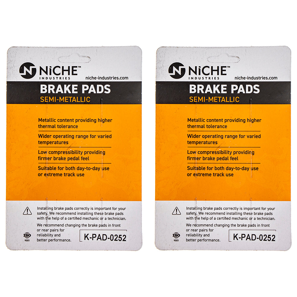NICHE 519-KPA2474D Brake Pad Set 2-Pack for KTM Freeride 85 200