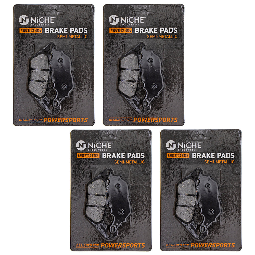 Rear Semi-Metallic Brake Pad Set 4-Pack for Yamaha YZF MT-03 NICHE 519-KPA2475D