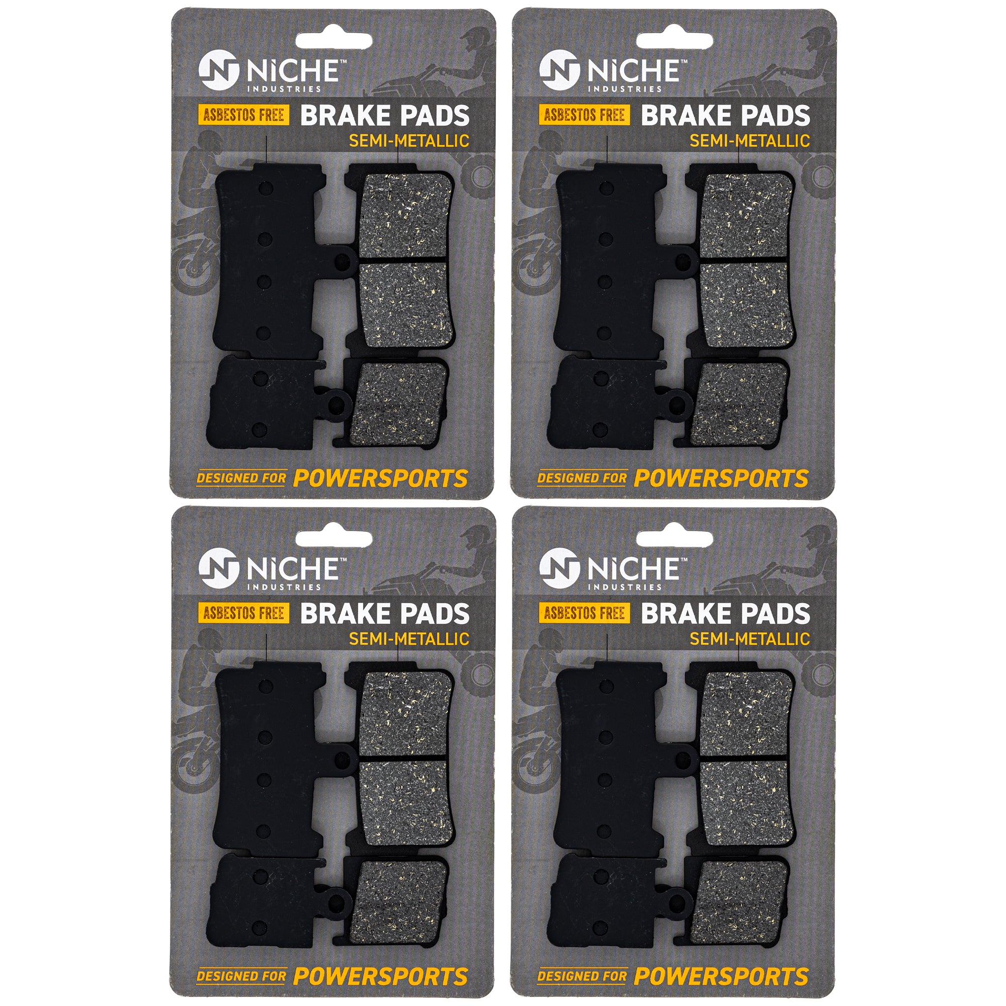 NICHE 519-KPA2476D Brake Pad Set 4-Pack for zOTHER Honda Interceptor