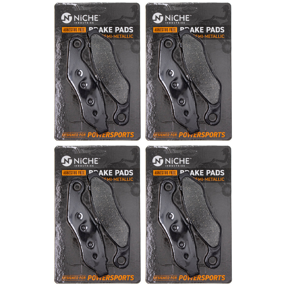 Front Semi-Metallic Brake Pad Set 4-Pack for Harley Davidson Tri Freewheeler 41300027 NICHE 519-KPA2479D