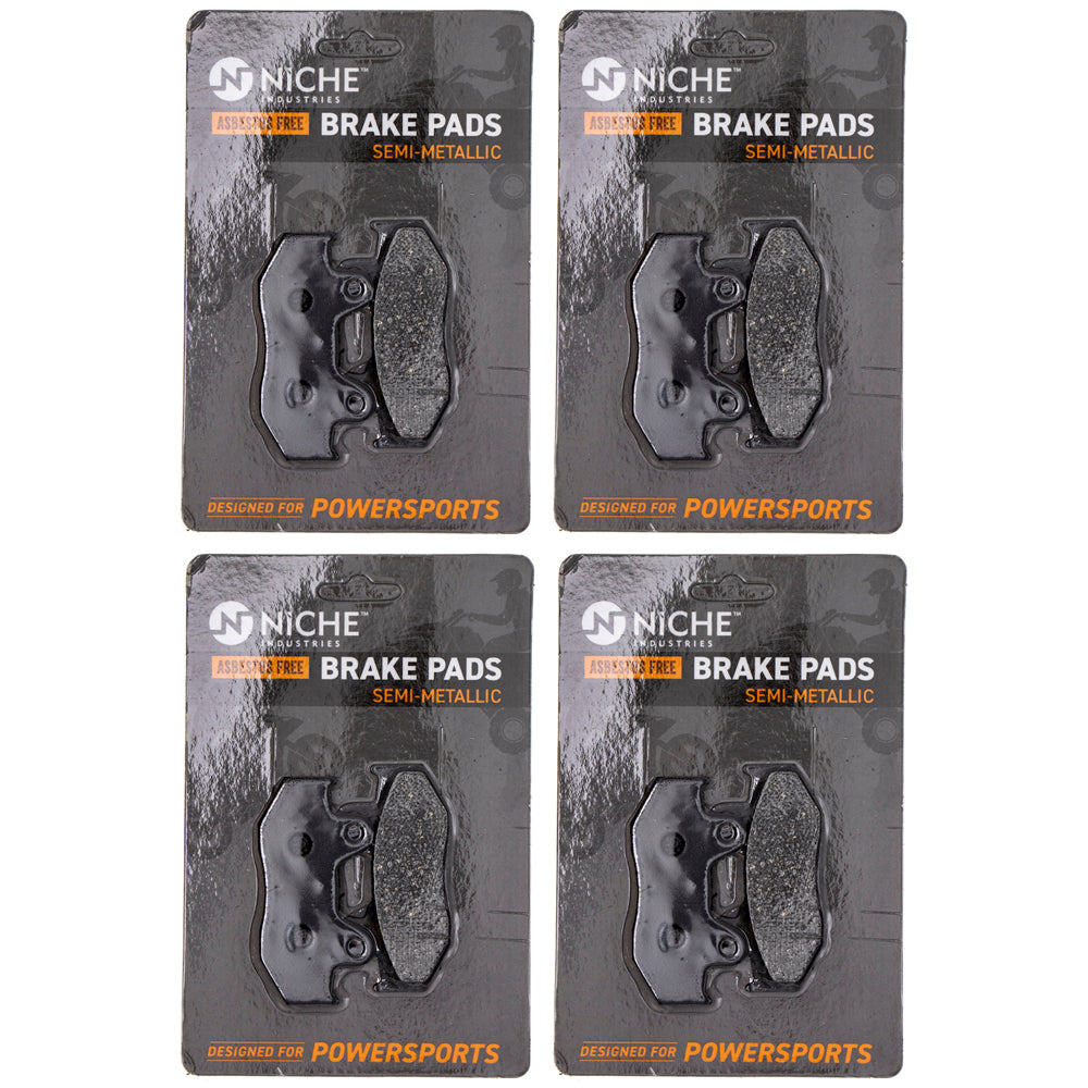 Rear Semi-Metallic Brake Pad Set 4-Pack for Suzuki Burgman 69100-14890 NICHE 519-KPA2470D