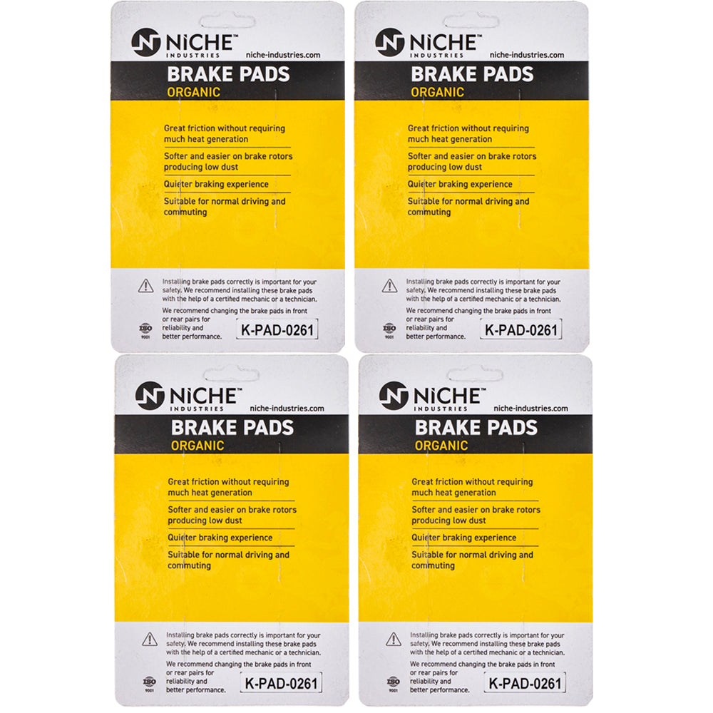NICHE 519-KPA2483D Rear Brake Pads Set 4-Pack for zOTHER Suzuki