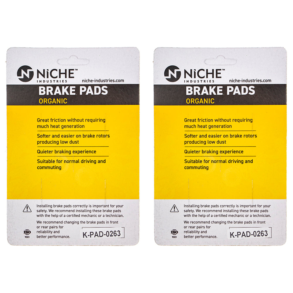 NICHE 519-KPA2485D Brake Pad Set 2-Pack for zOTHER Suzuki Kawasaki