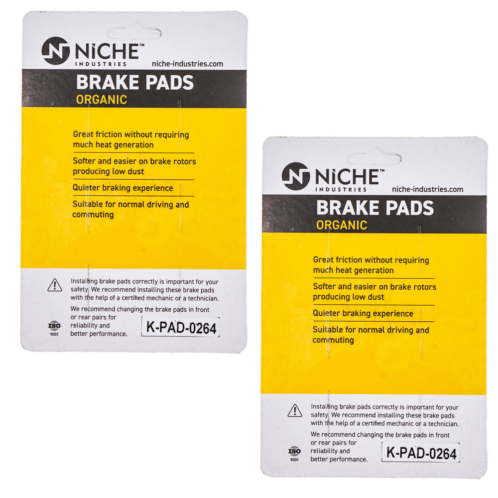 NICHE 519-KPA2486D Brake Pad Set 2-Pack for zOTHER Yamaha Suzuki