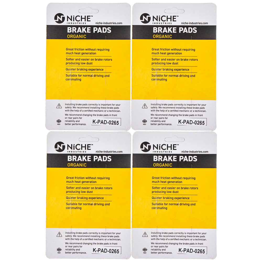NICHE 519-KPA2487D Rear Brake Pads Set 4-Pack for zOTHER Honda Expert