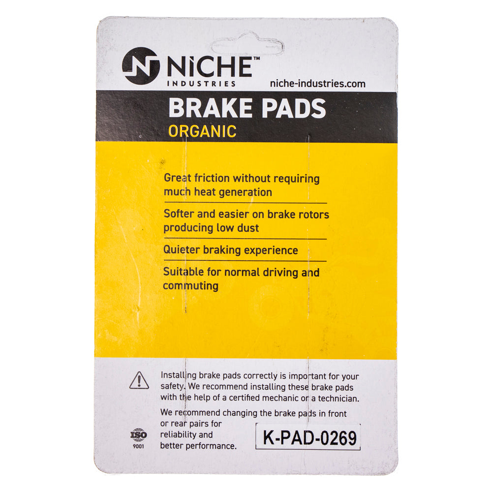 NICHE 519-KPA2481D Front Organic Brake Pad Set for zOTHER Yamaha YZF