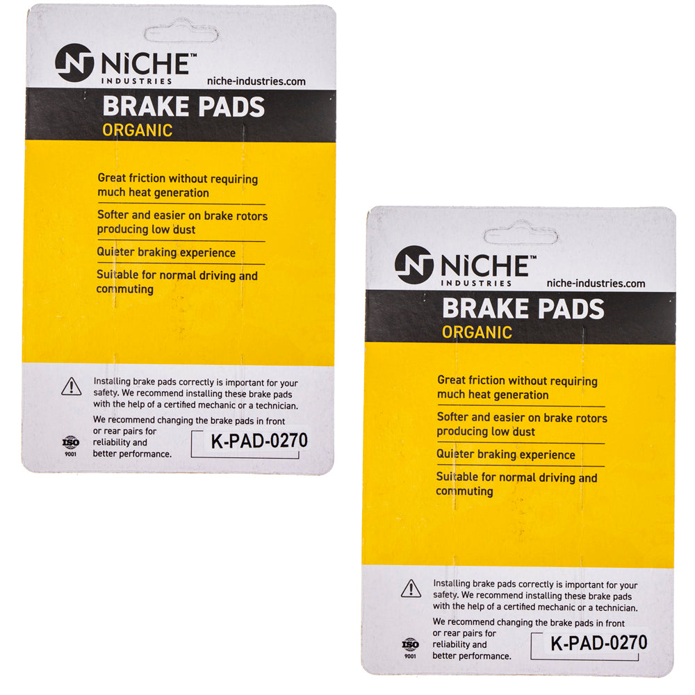 NICHE 519-KPA2492D Rear Brake Pads Set 2-Pack for zOTHER KTM BMW
