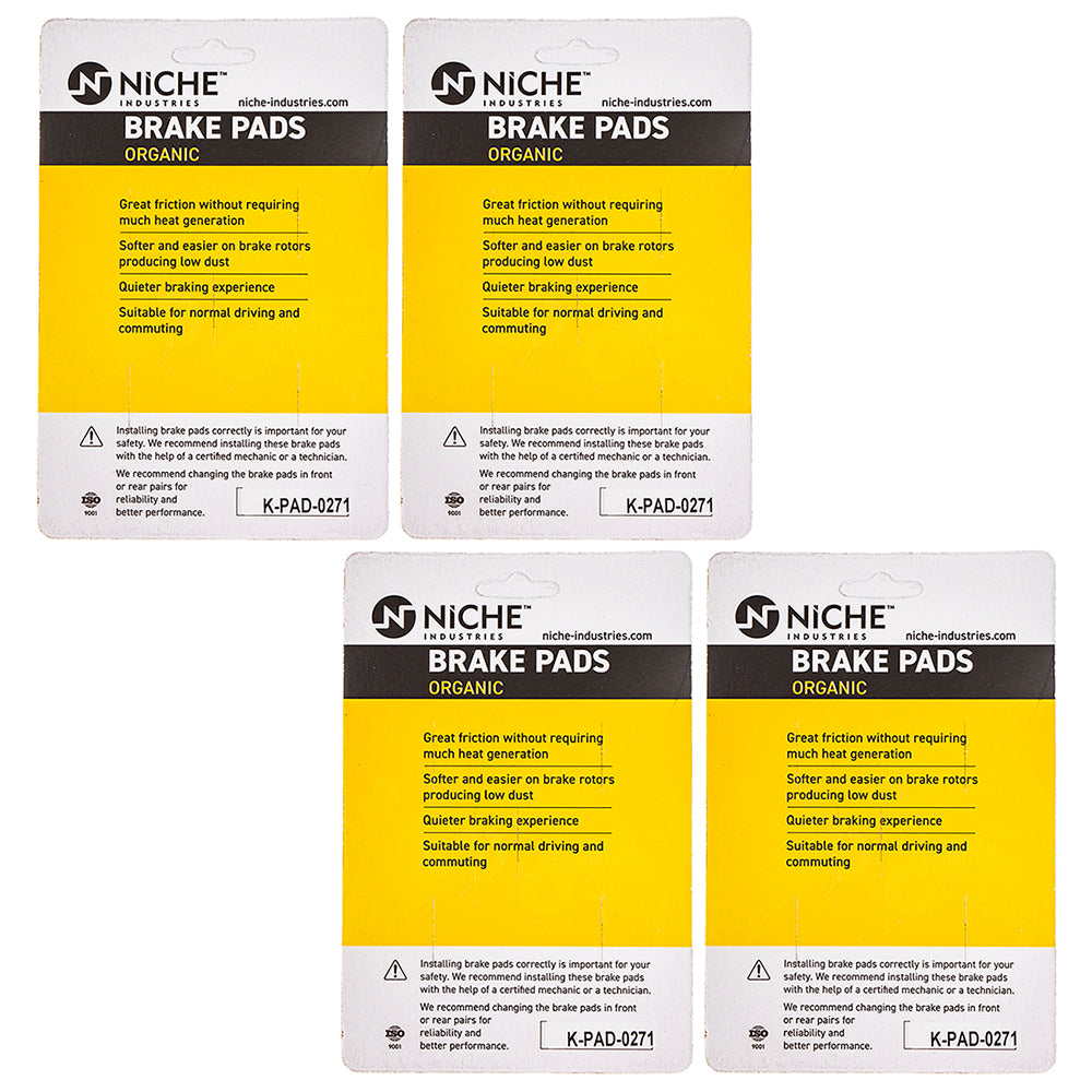 NICHE 519-KPA2493D Front Brake Pads Set 4-Pack for zOTHER Suzuki