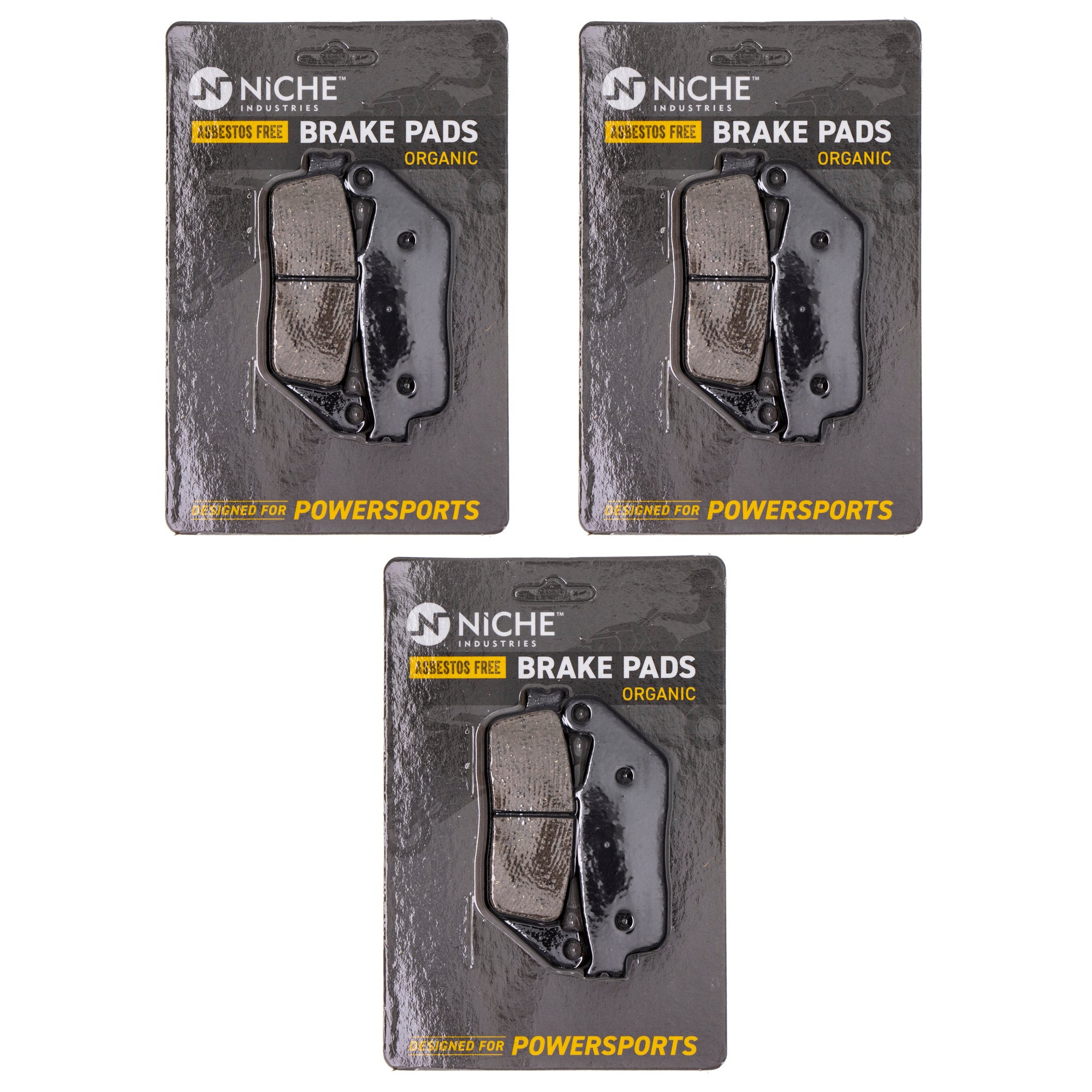 Brake Pad Kit Front/Rear 3-Pack for zOTHER Victory Triumph Suzuki Honda BMW Z650 Valkyrie NICHE 519-KPA2494D