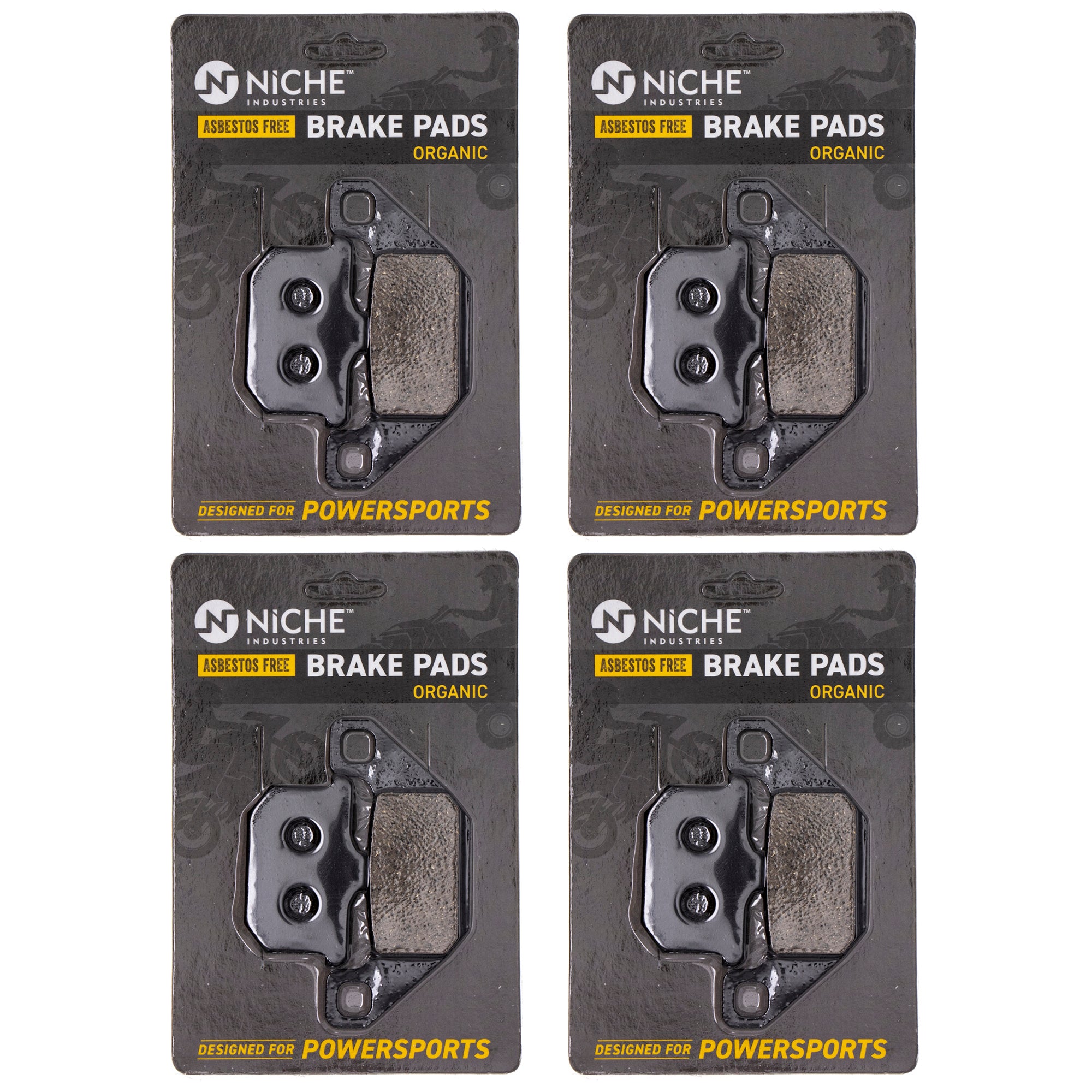 Brake Pad Set (Front & Rear) 4-Pack for zOTHER Kawasaki Vulcan Voyager Ninja KZ750 NICHE 519-KPA2497D