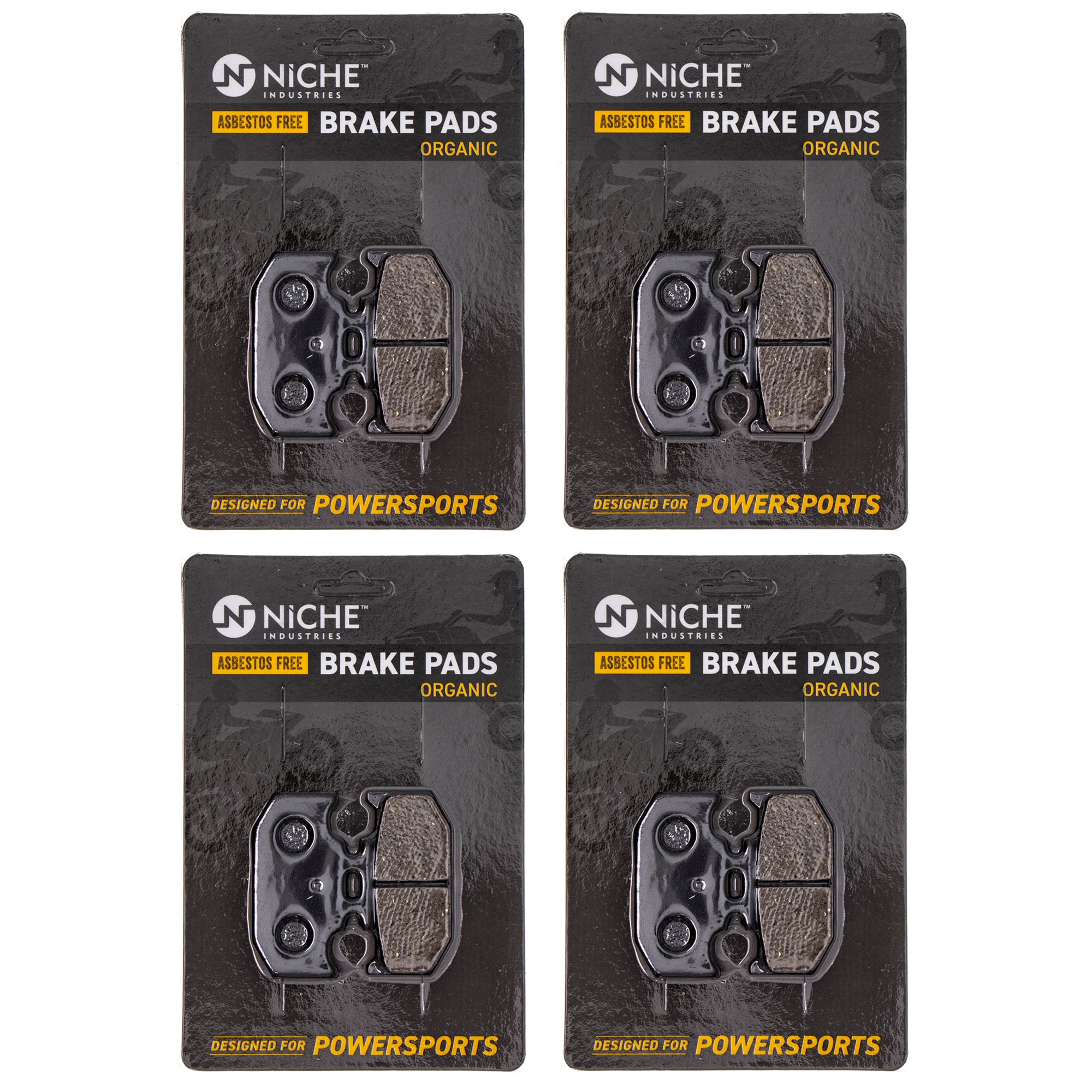 Rear Brake Pads Set 4-Pack for zOTHER Yamaha Suzuki Kawasaki YZ400F YZ400 YZ250 YZ125 NICHE 519-KPA2499D