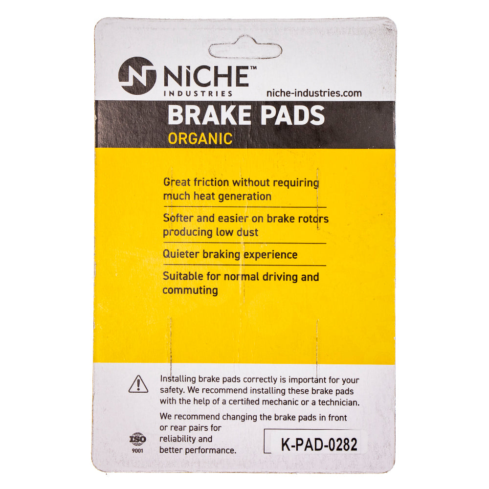 NICHE 519-KPA2404D Rear Organic Brake Pad Set for Kawasaki ZZR600