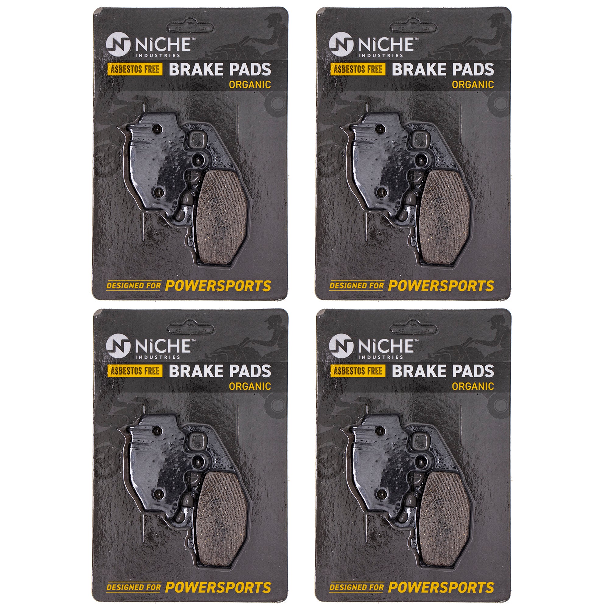 Rear Brake Pads Set 4-Pack for Kawasaki ZZR600 Z750S Z1000 Versys 43082-1213 43082-0004 NICHE 519-KPA2404D