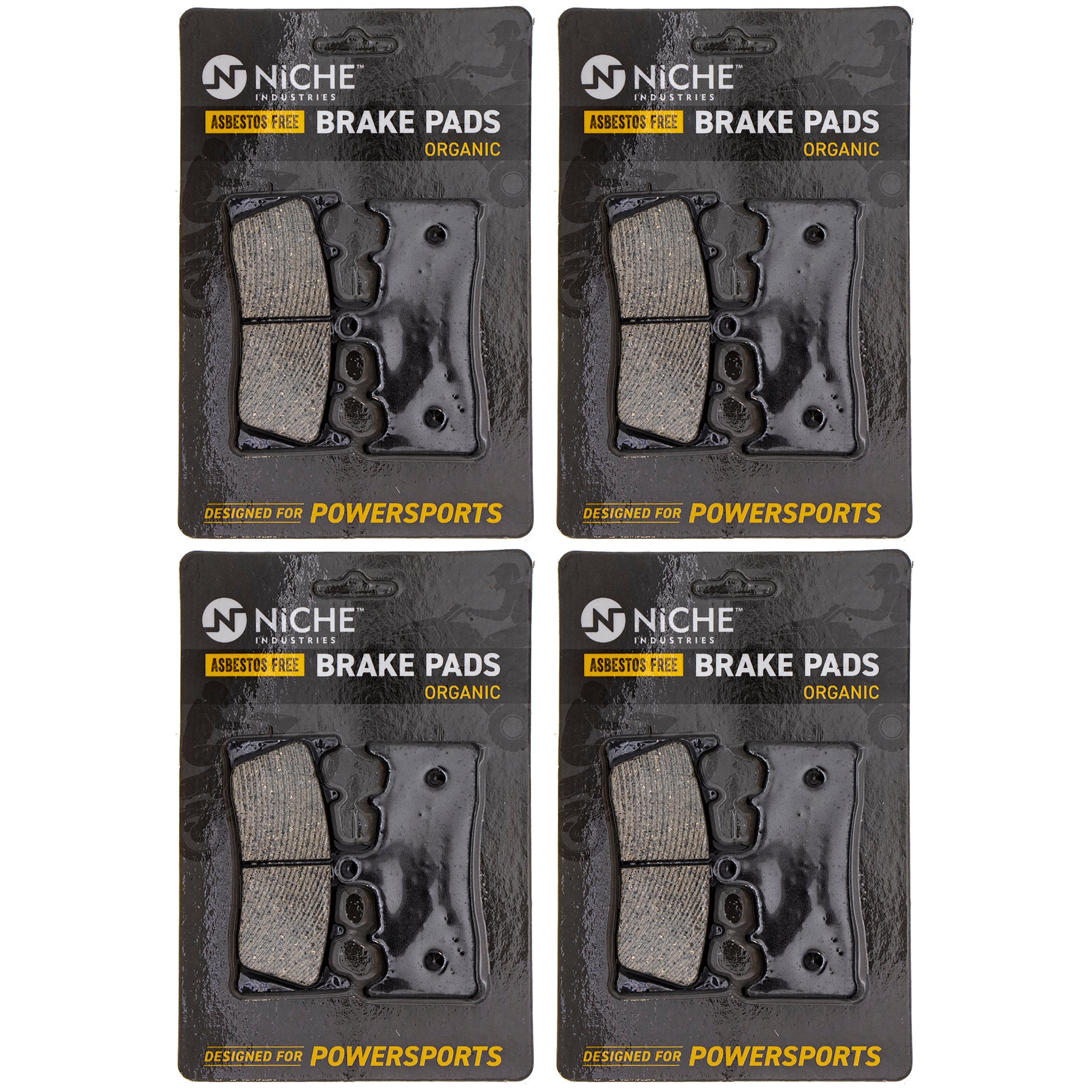 Front Brake Pads Set 4-Pack for zOTHER Suzuki Kawasaki ZZR600 ZRX1200R ZRX1100 ZR1200 NICHE 519-KPA2408D