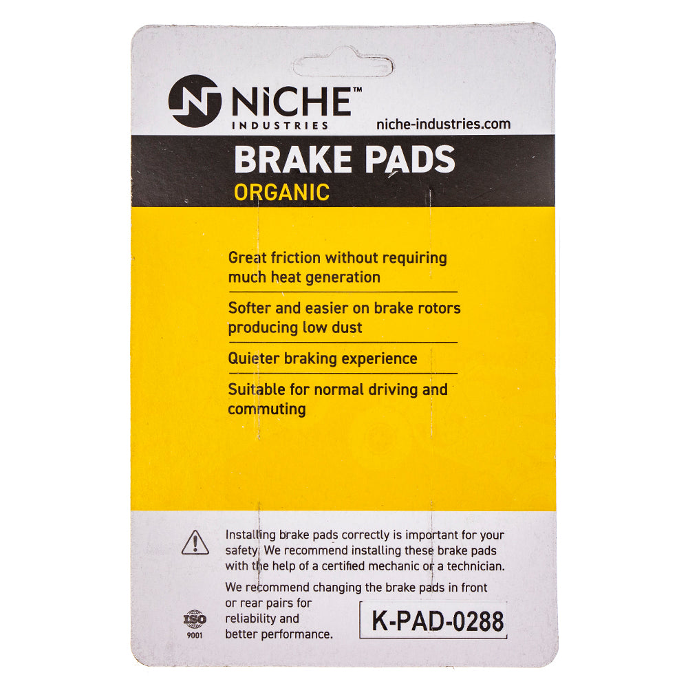 NICHE 519-KPA2400D Front Organic Brake Pad Set for Victory Triumph