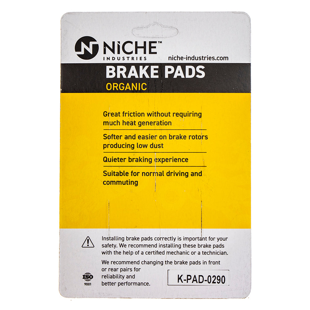 NICHE 519-KPA2412D Front Organic Brake Pad Set for zOTHER Yamaha