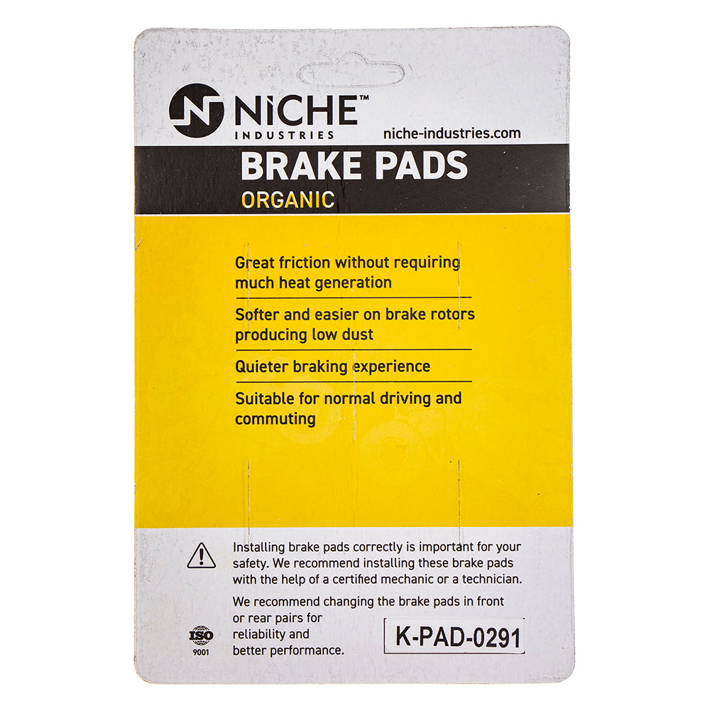 NICHE 519-KPA2413D Rear Brake Pads Set 2-Pack for Suzuki Vstrom