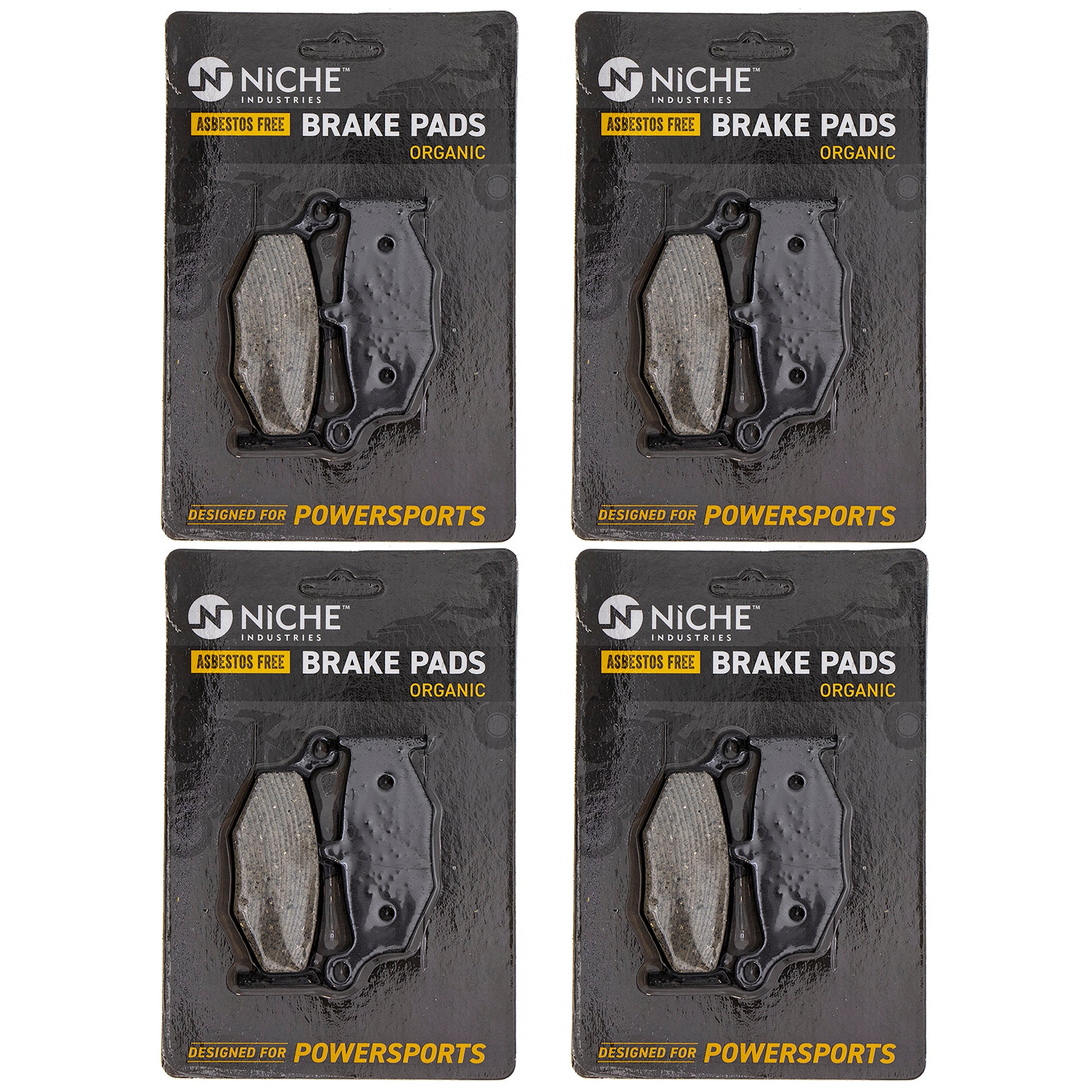 Rear Brake Pads Set 4-Pack for Suzuki Vstrom Hayabusa GSXR750 GSXR600 69100-15820 NICHE 519-KPA2413D