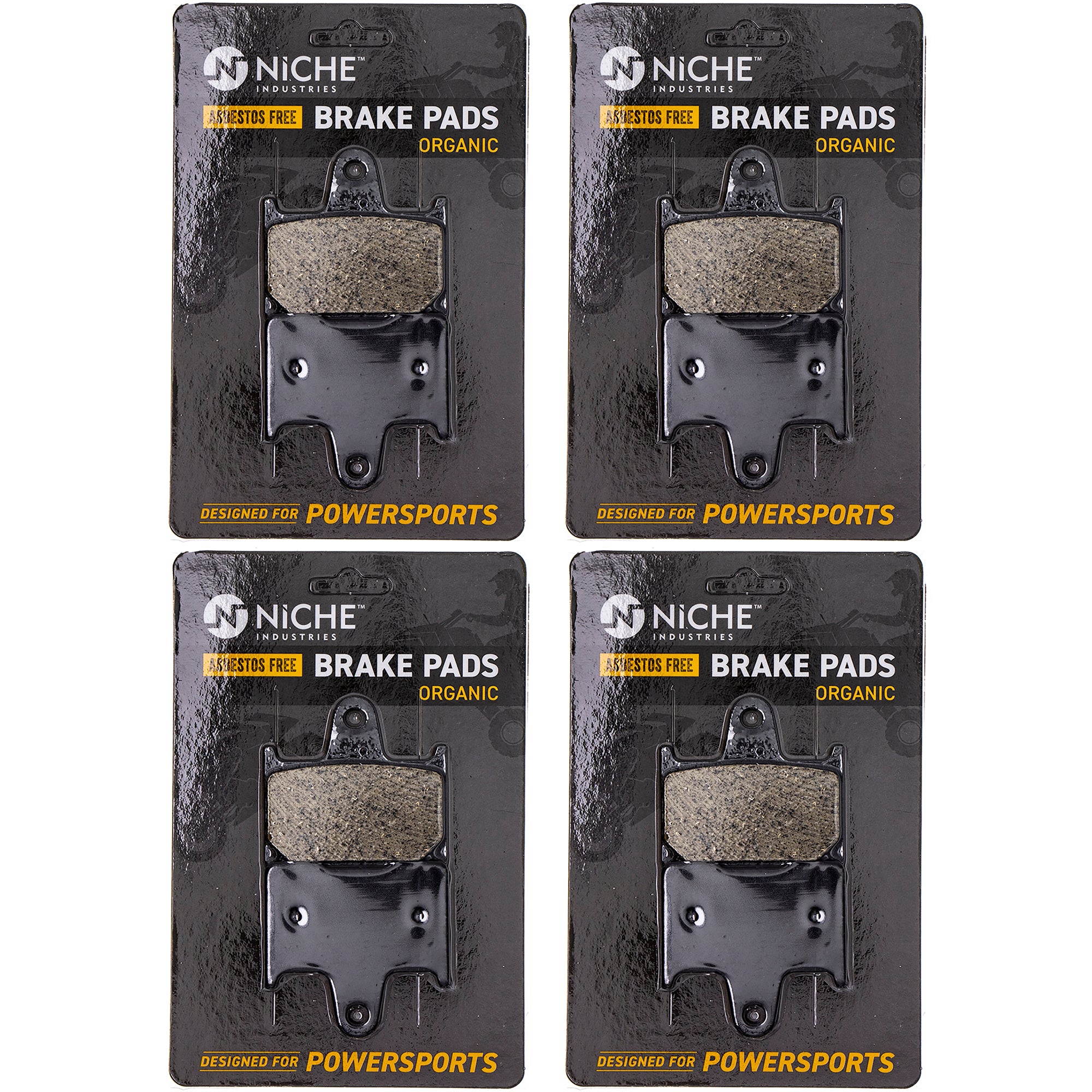 Rear Brake Pads Set 4-Pack for zOTHER Suzuki Kawasaki Honda Harley Davidson Sportster NICHE 519-KPA2417D