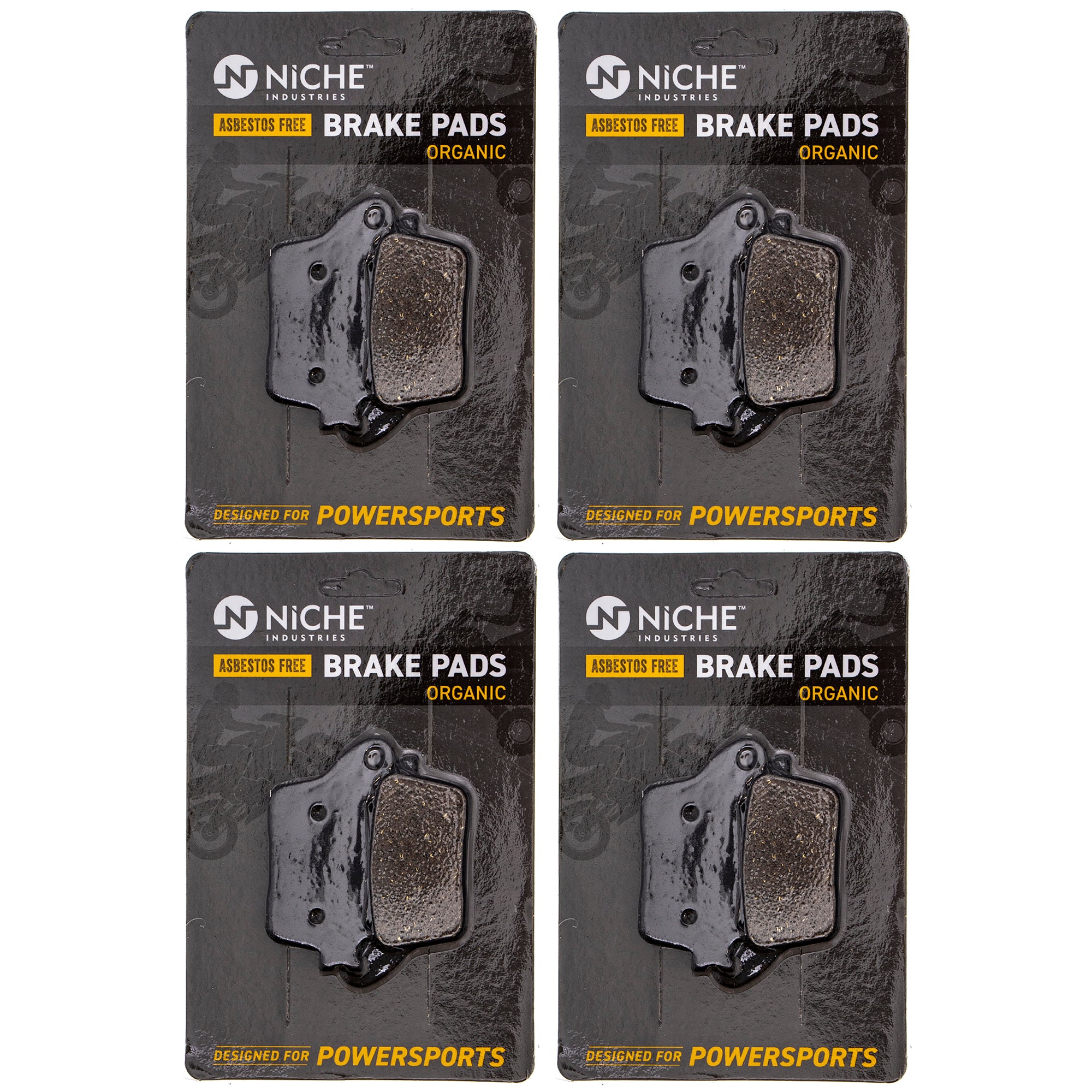 Rear Brake Pads Set 4-Pack for zOTHER Yamaha Suzuki Kawasaki Honda YZF Ninja GSXR750Z NICHE 519-KPA2418D