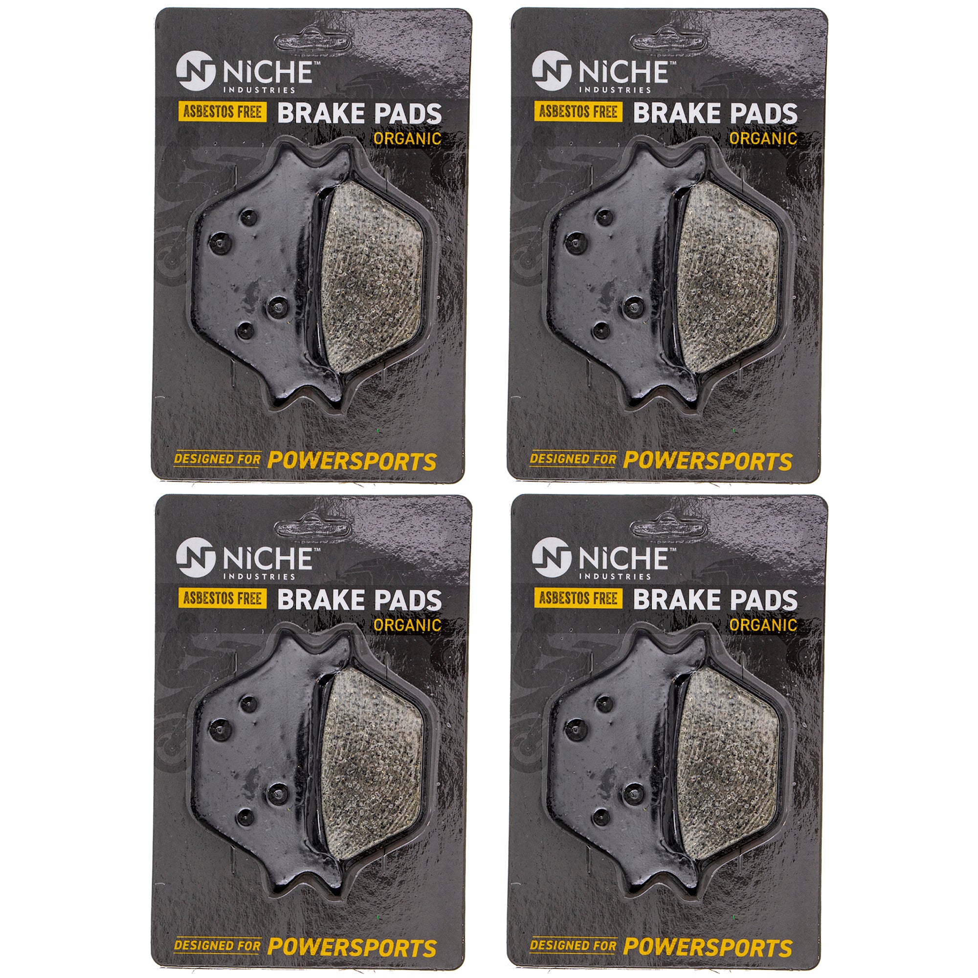 Rear Brake Pads Set 4-Pack for Harley Davidson Sportster Softail Night Heritage 44209-87D NICHE 519-KPA2410D
