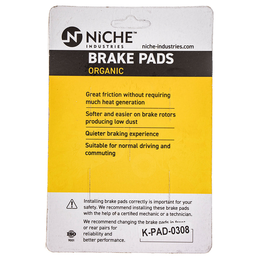 NICHE 519-KPA2520D Front Organic Brake Pad Set for zOTHER Triumph