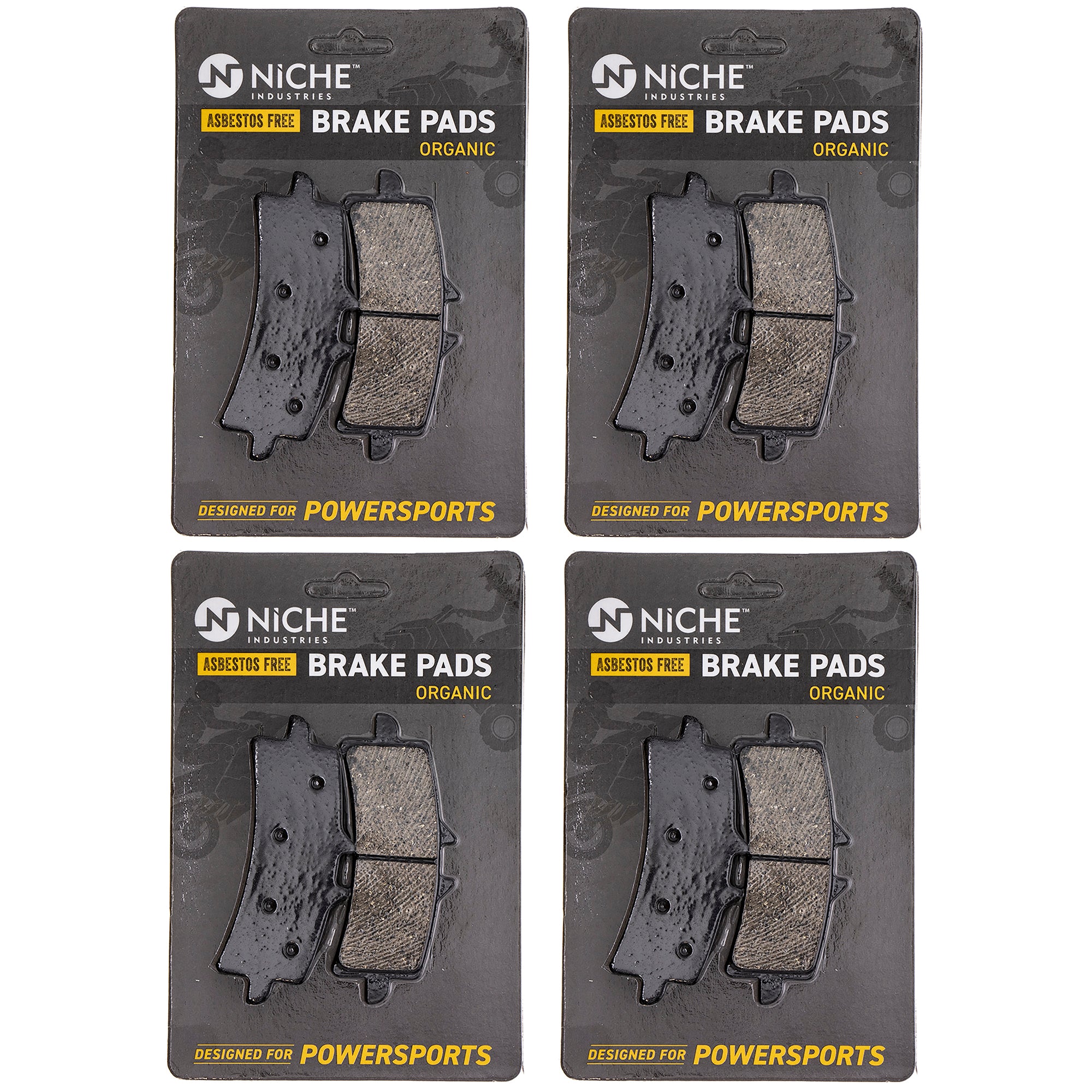 Front Brake Pads Set 4-Pack for zOTHER Triumph Suzuki KTM Kawasaki Husqvarna Poulan NICHE 519-KPA2520D