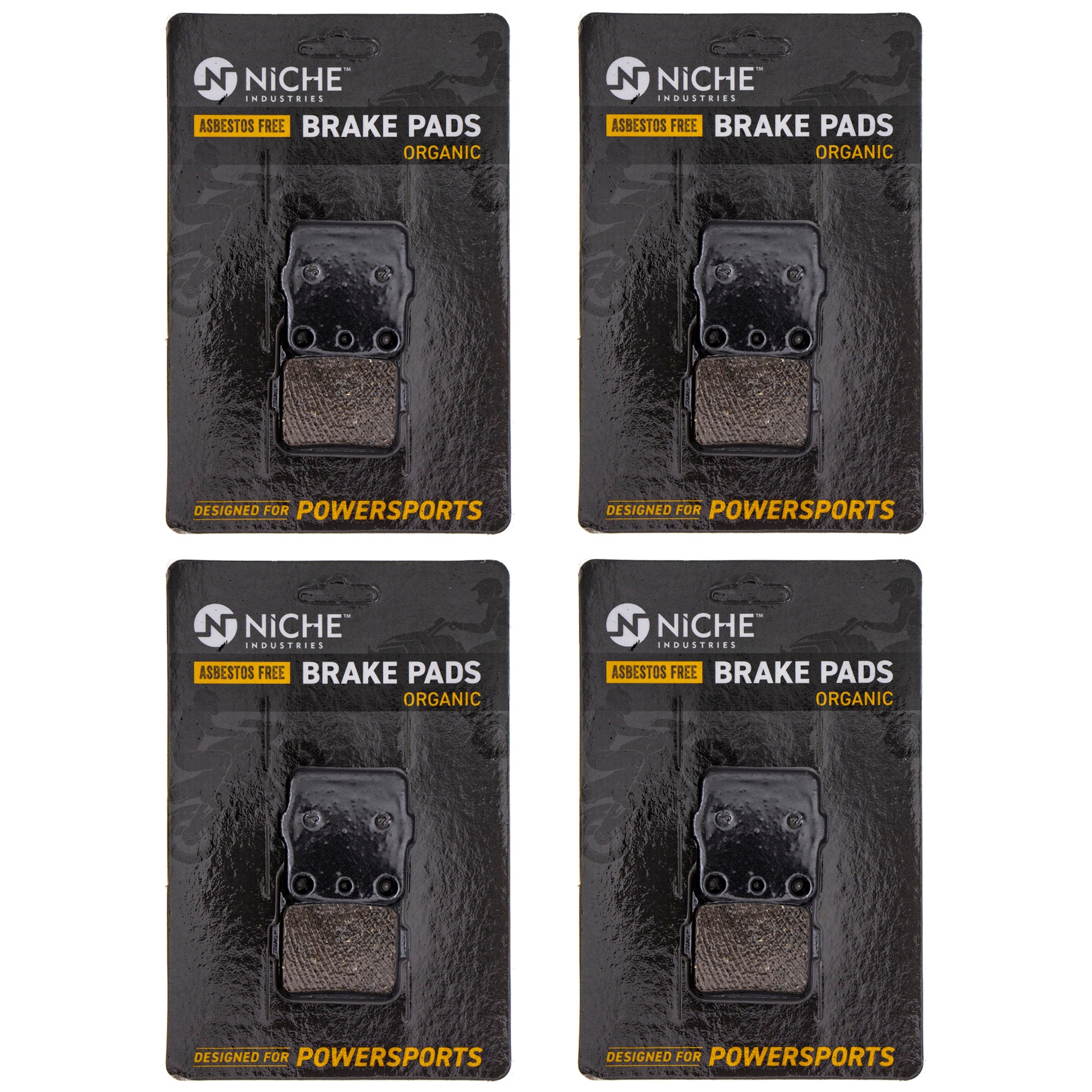 Rear Brake Pads Set 4-Pack for Yamaha YZ85 YZ80 PW50 4ES-W0046-50-00 5PA-W0046-50-00 NICHE 519-KPA2537D