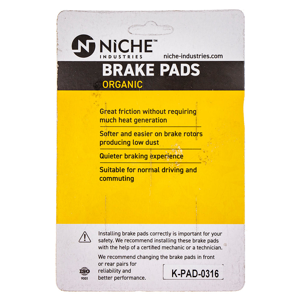 NICHE 519-KPA2538D Brake Pad Set 4-Pack for Harley Davidson V-Rod