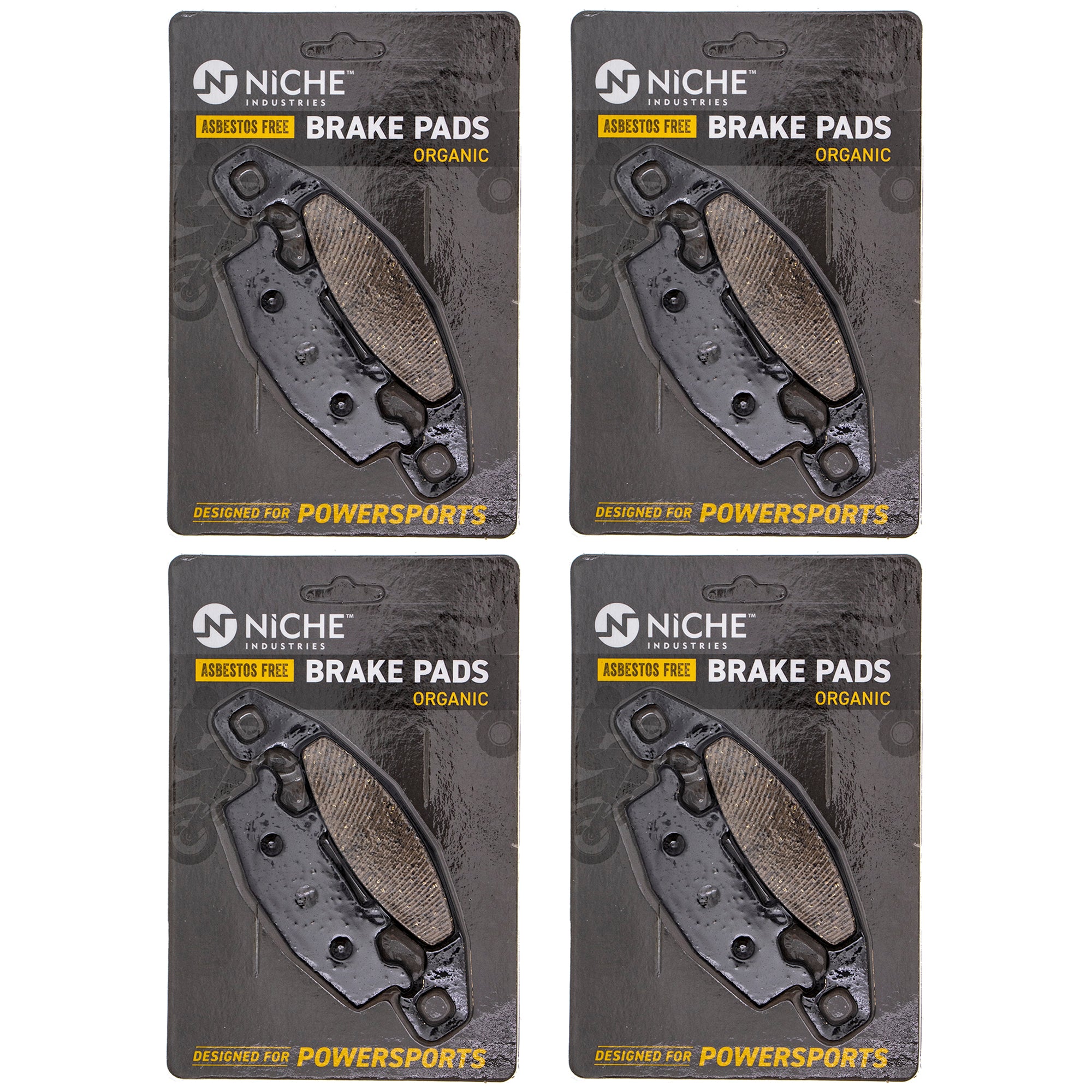 Rear Front Organic Brake Pad Set 4-Pack for zOTHER Kawasaki Zephyr Ninja Concours NICHE 519-KPA2539D