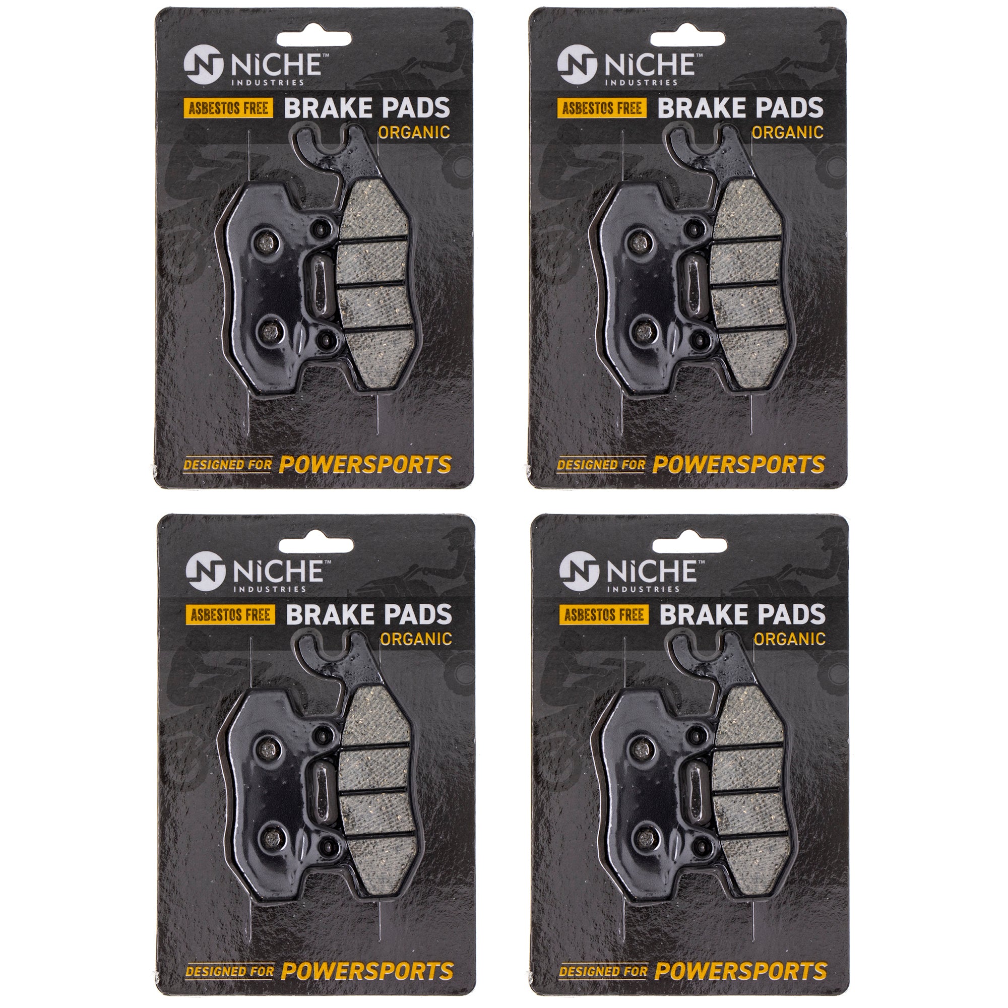Brake Pad Set (Front & Rear) 4-Pack for zOTHER Suzuki Kawasaki Z400 Z250SL W800 W175 NICHE 519-KPA2530D