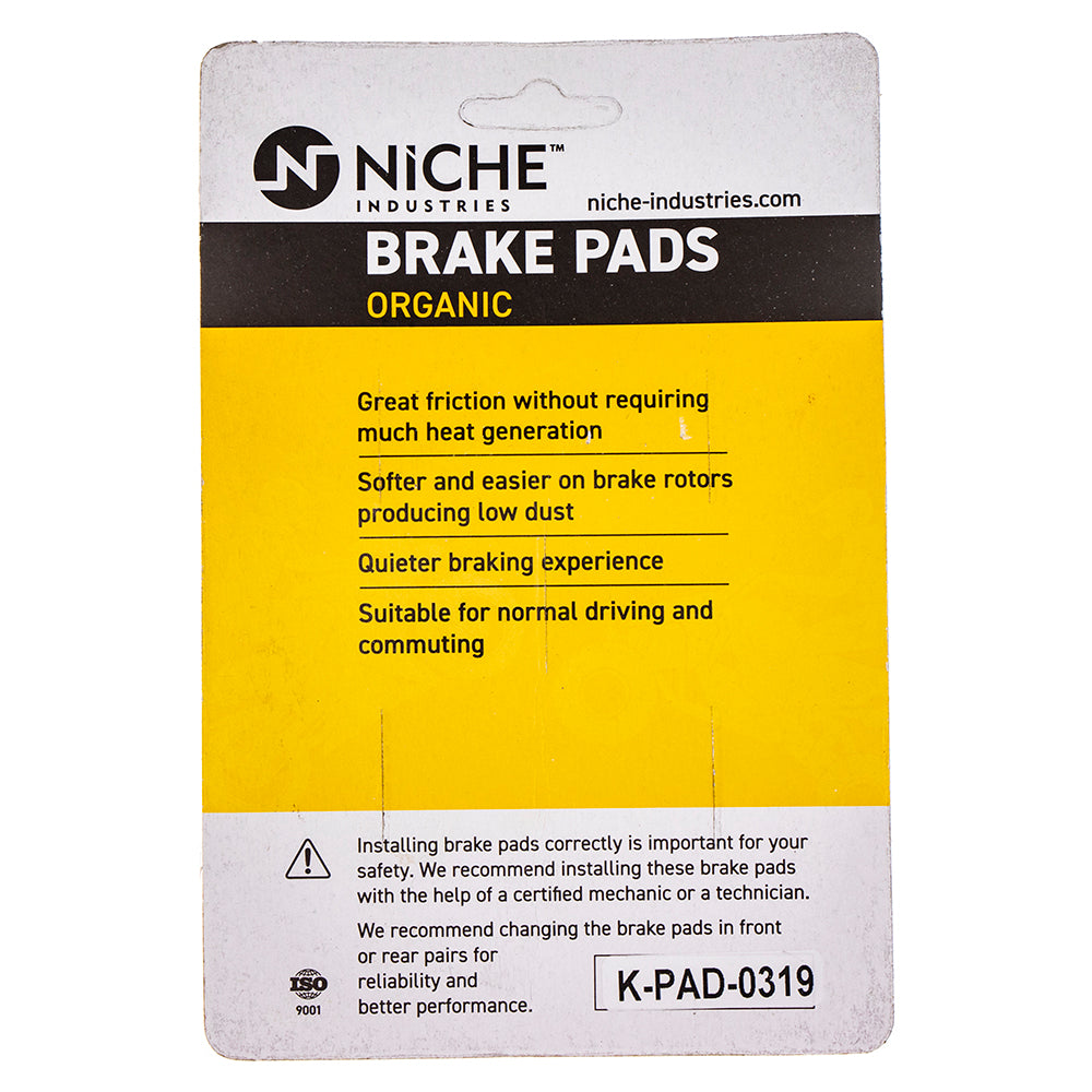 NICHE 519-KPA2531D Rear Brake Pads Set 4-Pack for Suzuki Intruder