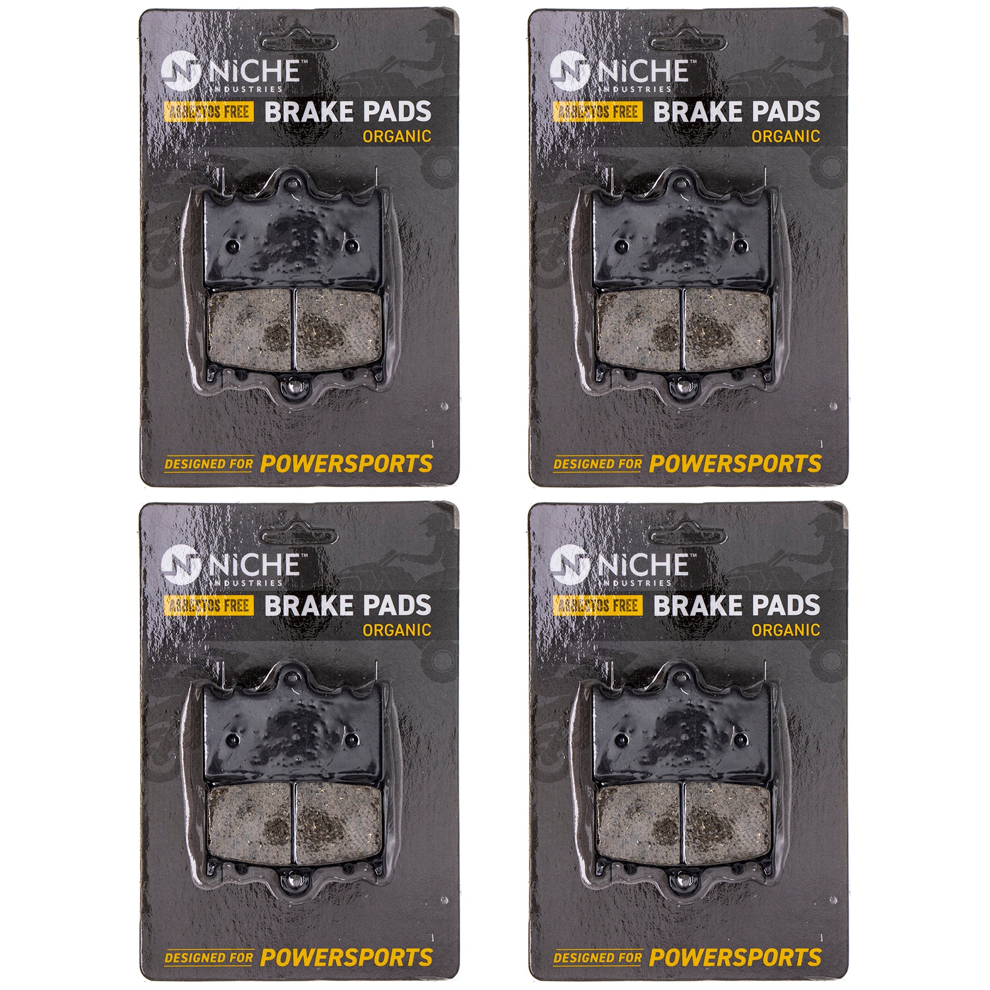 Rear Brake Pads Set 4-Pack for Suzuki Intruder Boulevard 69100-10850 NICHE 519-KPA2531D