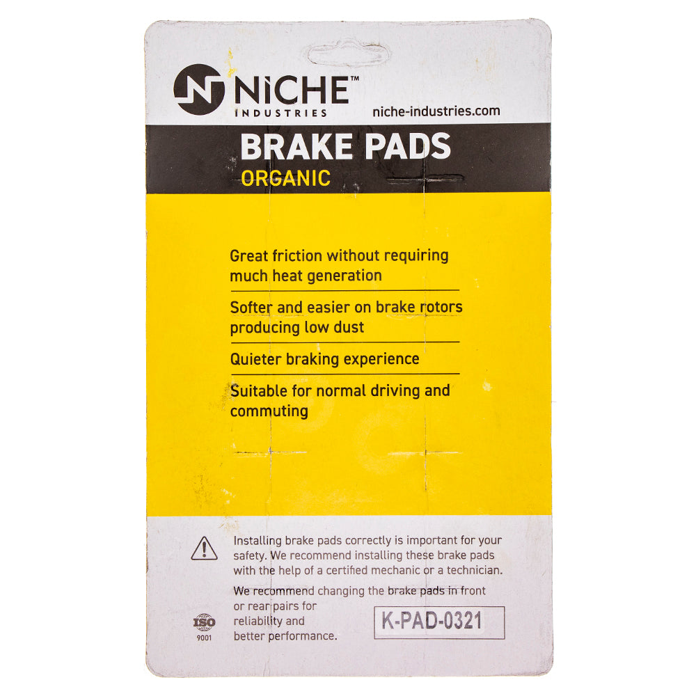 NICHE 519-KPA2543D Rear Brake Pads Set 4-Pack for Harley Davidson XCR