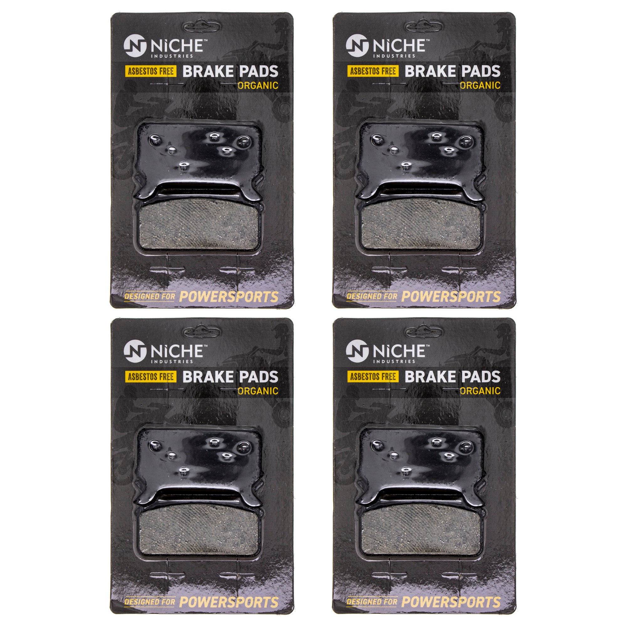 Rear Brake Pads Set 4-Pack for zOTHER Polaris Harley Davidson XCR XCF XC WideTrak 2201430 NICHE 519-KPA2543D