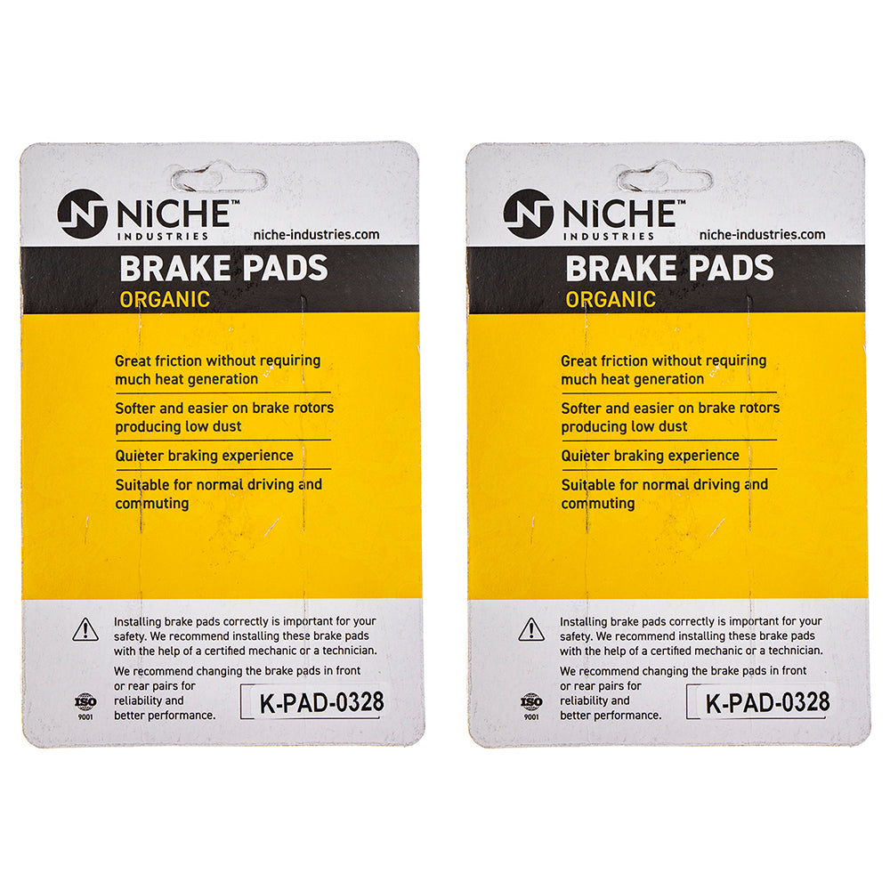 NICHE 519-KPA2540D Brake Pad Set 2-Pack for zOTHER Suzuki Kawasaki