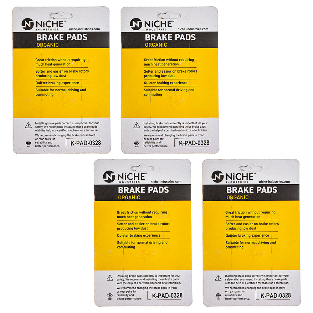 NICHE 519-KPA2540D Brake Pad Set 4-Pack for zOTHER Suzuki Kawasaki