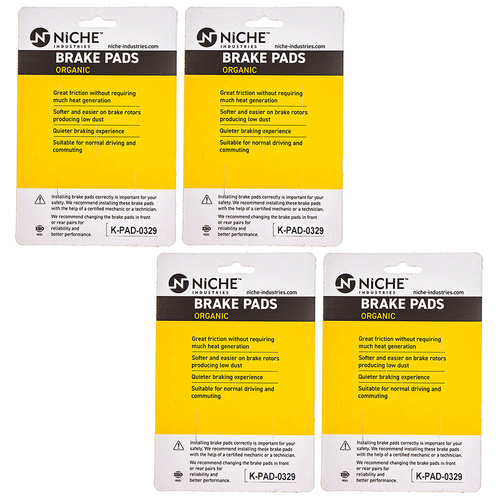 NICHE 519-KPA2541D Front Brake Pads Set 4-Pack for Suzuki Kawasaki
